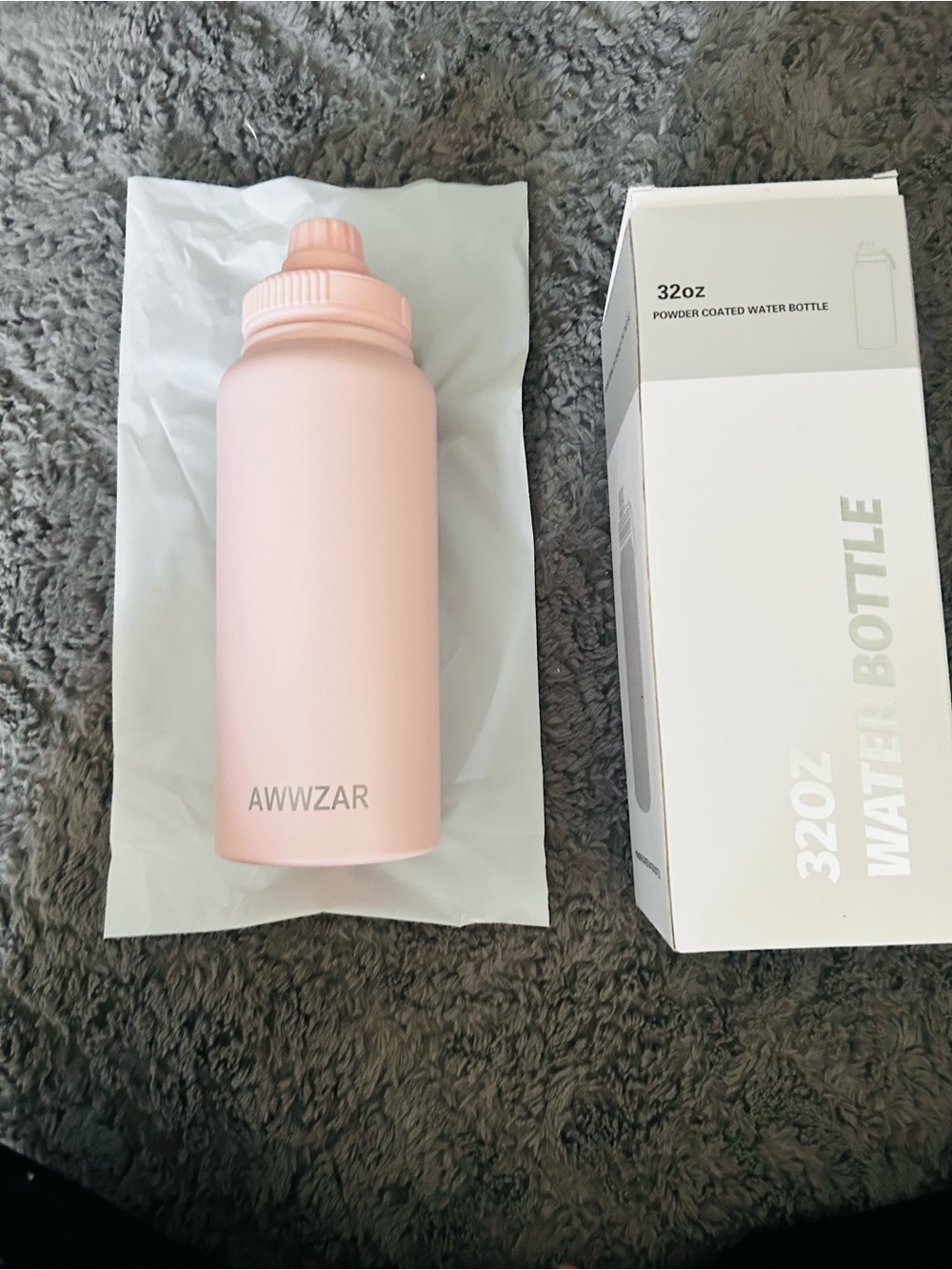 Source Unknown Soft Pink AWWZAR 32oz Powder Coated Water Bottle